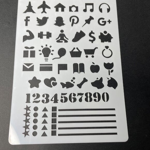 Reusable Art Planner Stencil Activity Numbers Checklist Social Media mq Mixed Me - Picture 3 of 3